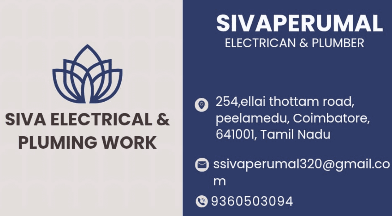 Featured view of Reliable Electrical & Plumbing Services for Homes & Businesses – Siva Electrical and Plumber Work