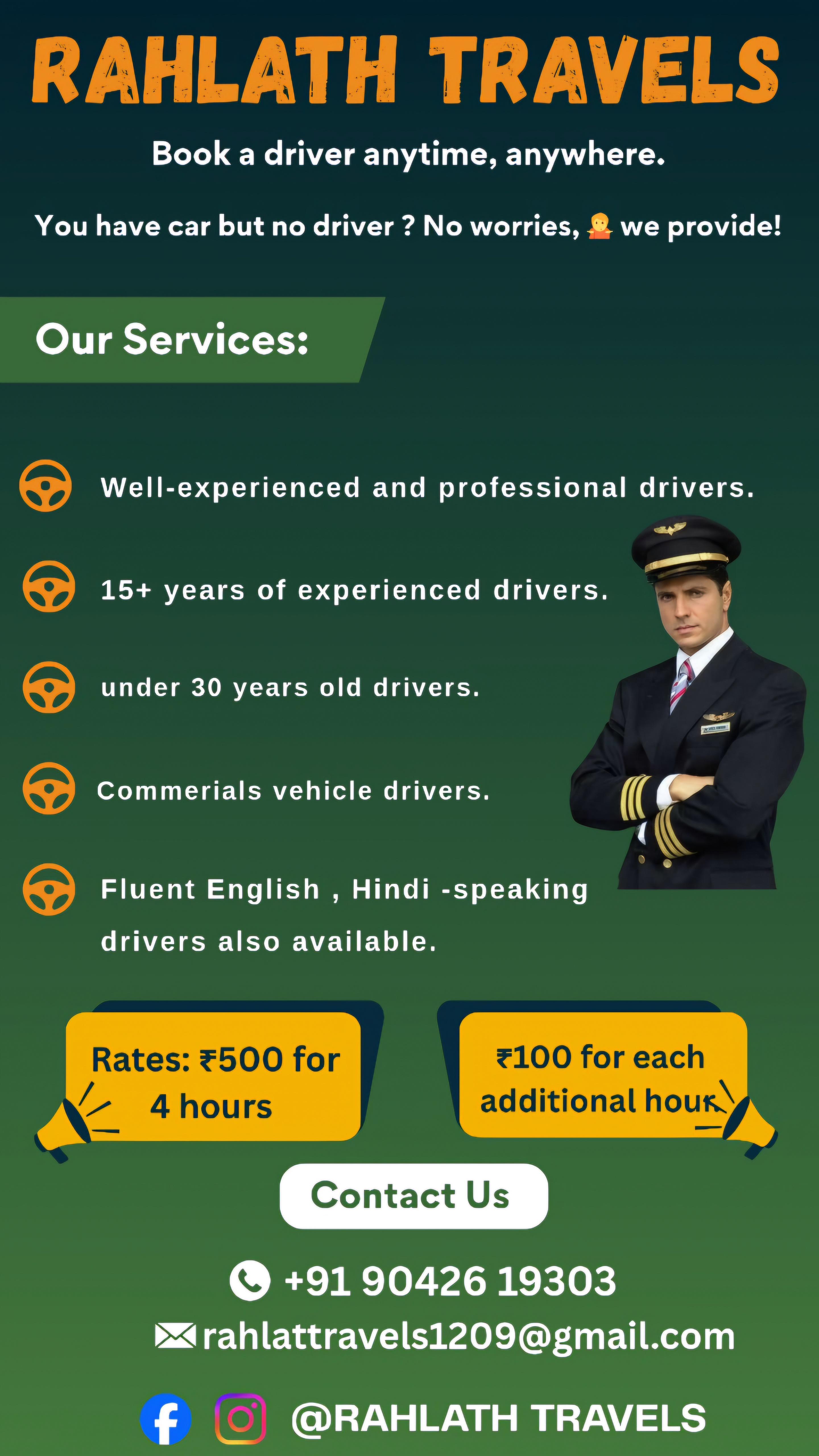 Thumbnail for Reliable Professional Drivers & Cab Services in Chennai – All Vehicle Types